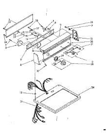 Top And Console Parts parts for Kenmore Dryer 110.87679300 (11087679300, 110 87679300) from AppliancePartsPros.com