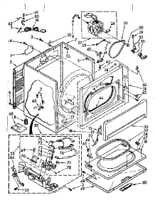 Cabinet Parts parts for Kenmore Dryer 110.87681710 (11087681710, 110 87681710) from AppliancePartsPros.com