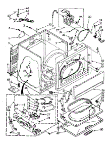 Cabinet Parts parts for Kenmore Dryer 110.87682300 (11087682300, 110 87682300) from AppliancePartsPros.com