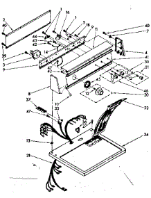 Top And Console Parts parts for Kenmore Dryer 110.87683100 (11087683100, 110 87683100) from AppliancePartsPros.com