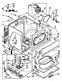 Cabinet Parts parts for Kenmore Dryer 110.87683710 (11087683710, 110 87683710) from AppliancePartsPros.com