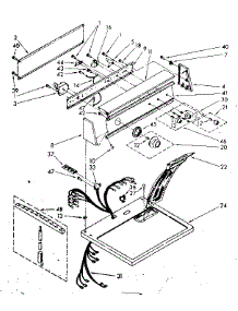 Top And Console Parts parts for Kenmore Dryer 110.87692300 (11087692300, 110 87692300) from AppliancePartsPros.com