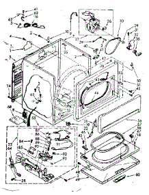 Cabinet Parts parts for Kenmore Dryer 110.87692700 (11087692700, 110 87692700) from AppliancePartsPros.com