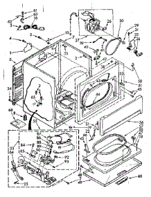 Cabinet Parts parts for Kenmore Dryer 110.87692810 (11087692810, 110 87692810) from AppliancePartsPros.com