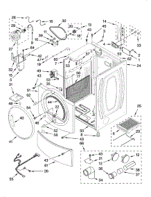 Cabinet Parts parts for Kenmore Dryer 110.87701700 (11087701700, 110 87701700) from AppliancePartsPros.com