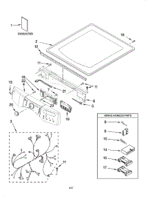 Top And Console Parts parts for Kenmore Dryer 110.87701700 (11087701700, 110 87701700) from AppliancePartsPros.com