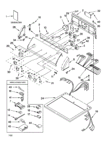 Top And Console Parts parts for Kenmore Dryer 110.76982500 (11076982500, 110 76982500) from AppliancePartsPros.com