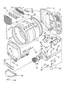 Bulkhead Parts parts for Kenmore Dryer 110.76982501 (11076982501, 110 76982501) from AppliancePartsPros.com