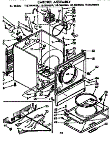 Cabinet Assebmly parts for Kenmore Dryer 110.76990800 (11076990800, 110 76990800) from AppliancePartsPros.com
