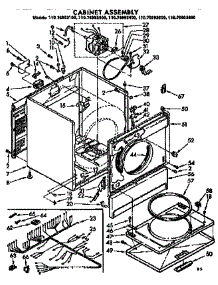 Cabinet Parts parts for Kenmore Dryer 110.76992400 (11076992400, 110 76992400) from AppliancePartsPros.com