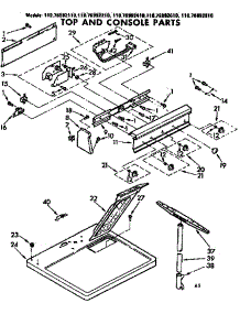 Top And Console Parts parts for Kenmore Dryer 110.76992410 (11076992410, 110 76992410) from AppliancePartsPros.com
