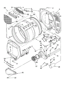 Bulkhead Parts parts for Kenmore Dryer 110.76992502 (11076992502, 110 76992502) from AppliancePartsPros.com