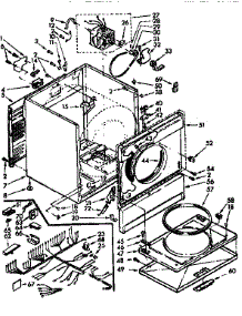 Cabinet Parts parts for Kenmore Dryer 110.76994400 (11076994400, 110 76994400) from AppliancePartsPros.com