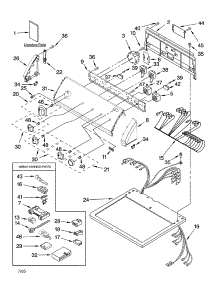 Top And Console Parts parts for Kenmore Dryer 110.76996500 (11076996500, 110 76996500) from AppliancePartsPros.com