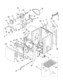 Cabinet Parts parts for Kenmore Dryer 110.77042600 (11077042600, 110 77042600) from AppliancePartsPros.com