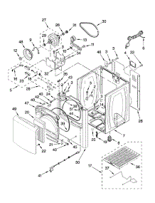 Cabinet Parts parts for Kenmore Dryer 110.77042601 (11077042601, 110 77042601) from AppliancePartsPros.com
