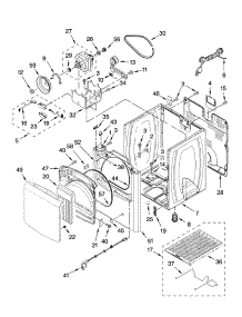 Cabinet Parts parts for Kenmore Dryer 110.77052600 (11077052600, 110 77052600) from AppliancePartsPros.com