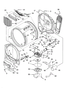 Bulkhead Parts parts for Kenmore Dryer 110.77052600 (11077052600, 110 77052600) from AppliancePartsPros.com