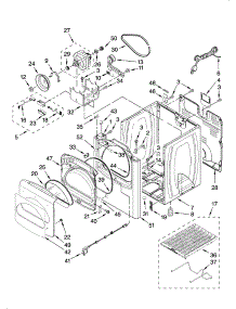 Cabinet Parts parts for Kenmore Dryer 110.77062600 (11077062600, 110 77062600) from AppliancePartsPros.com