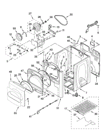 Cabinet Parts parts for Kenmore Dryer 110.77072600 (11077072600, 110 77072600) from AppliancePartsPros.com