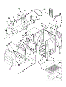 Cabinet Parts parts for Kenmore Dryer 110.77086600 (11077086600, 110 77086600) from AppliancePartsPros.com