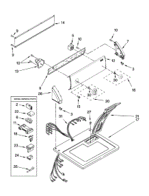Top And Console Parts parts for Kenmore Dryer 110.77322600 (11077322600, 110 77322600) from AppliancePartsPros.com
