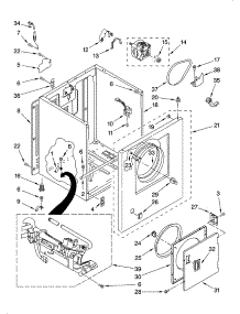 Cabinet Parts parts for Kenmore Dryer 110.77332700 (11077332700, 110 77332700) from AppliancePartsPros.com