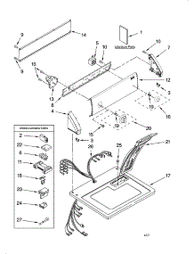 Top And Console Parts parts for Kenmore Dryer 110.77332700 (11077332700, 110 77332700) from AppliancePartsPros.com