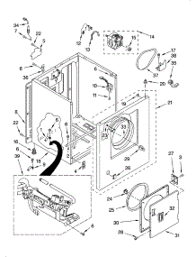 Cabinet Parts parts for Kenmore Dryer 110.77342700 (11077342700, 110 77342700) from AppliancePartsPros.com