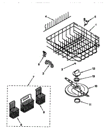 Lower Dishrack parts for Kenmore Dishwasher 110.773811 (110773811, 110 773811) from AppliancePartsPros.com