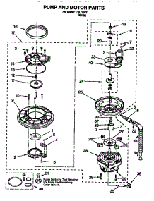 Pump And Motor Parts parts for Kenmore Dishwasher 110.773811 (110773811, 110 773811) from AppliancePartsPros.com