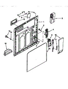 Inner Door parts for Kenmore Dishwasher 110.773811 (110773811, 110 773811) from AppliancePartsPros.com