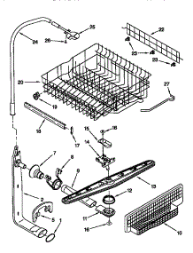 Upper Dishrack Water Feed Parts parts for Kenmore Dishwasher 110.773811 (110773811, 110 773811) from AppliancePartsPros.com