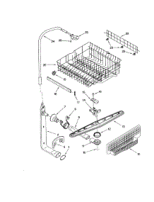 Upper Dishrack And Water Feed parts for Kenmore Dishwasher 110.773812 (110773812, 110 773812) from AppliancePartsPros.com