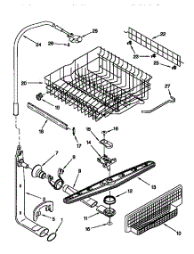 Upper Dishrack And Water Feed parts for Kenmore Dishwasher 110.773881 (110773881, 110 773881) from AppliancePartsPros.com