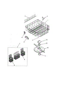 Lower Dishrack parts for Kenmore Dishwasher 110.773882 (110773882, 110 773882) from AppliancePartsPros.com
