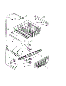 Upper Dishrack And Water Feed parts for Kenmore Dishwasher 110.773882 (110773882, 110 773882) from AppliancePartsPros.com