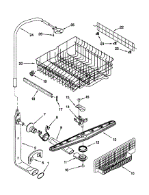 Upper Dishrack And Water Feed parts for Kenmore Dishwasher 110.773883 (110773883, 110 773883) from AppliancePartsPros.com