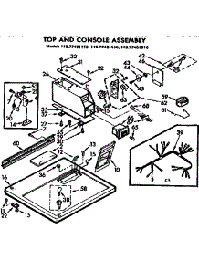 Top And Console Assembly parts for Kenmore Dryer 110.77401410 (11077401410, 110 77401410) from AppliancePartsPros.com