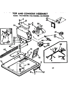 Top And Console Assembly parts for Sears Dryer 11077403600 from AppliancePartsPros.com