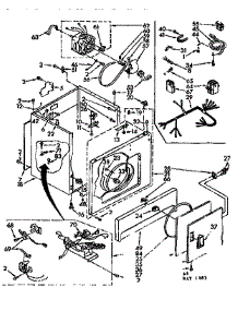 Cabinet Parts parts for Sears Dryer 11077408620 from AppliancePartsPros.com