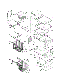 Shelves parts for Kenmore Refrigerator 253.55683400 (25355683400, 253 55683400) from AppliancePartsPros.com