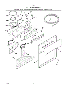 Ice & Water Dispenser parts for Kenmore Refrigerator 253.55684401 (25355684401, 253 55684401) from AppliancePartsPros.com