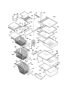 Shelves parts for Kenmore Refrigerator 253.55692400 (25355692400, 253 55692400) from AppliancePartsPros.com