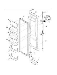 Refrigerator Door parts for Kenmore Refrigerator 253.55692402 (25355692402, 253 55692402) from AppliancePartsPros.com