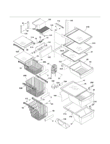 Shelves parts for Kenmore Refrigerator 253.55692409 (25355692409, 253 55692409) from AppliancePartsPros.com