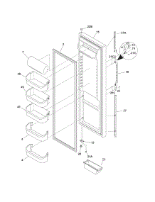 Refrigerator Door parts for Kenmore Refrigerator 253.55694407 (25355694407, 253 55694407) from AppliancePartsPros.com