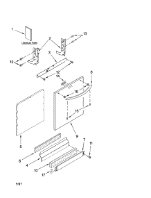 Door And Panel Parts parts for Kenmore Dishwasher 665.13779K604 (66513779K604, 665 13779K604) from AppliancePartsPros.com