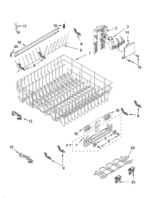 Upper Rack And Track Parts parts for Kenmore Dishwasher 665.13782K602 (66513782K602, 665 13782K602) from AppliancePartsPros.com