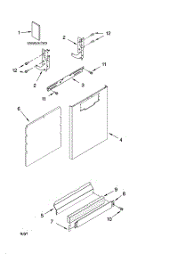 Door And Panel Parts parts for Kenmore Dishwasher 665.13782K603 (66513782K603, 665 13782K603) from AppliancePartsPros.com